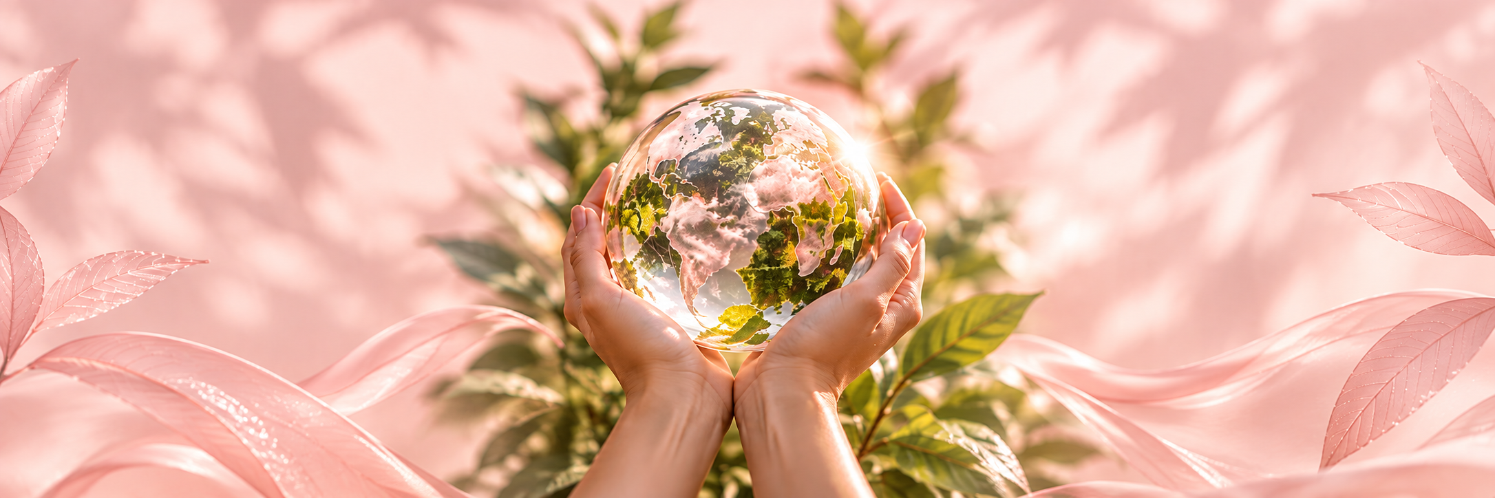 Manos sosteniendo el planeta, símbolo de un compromiso global